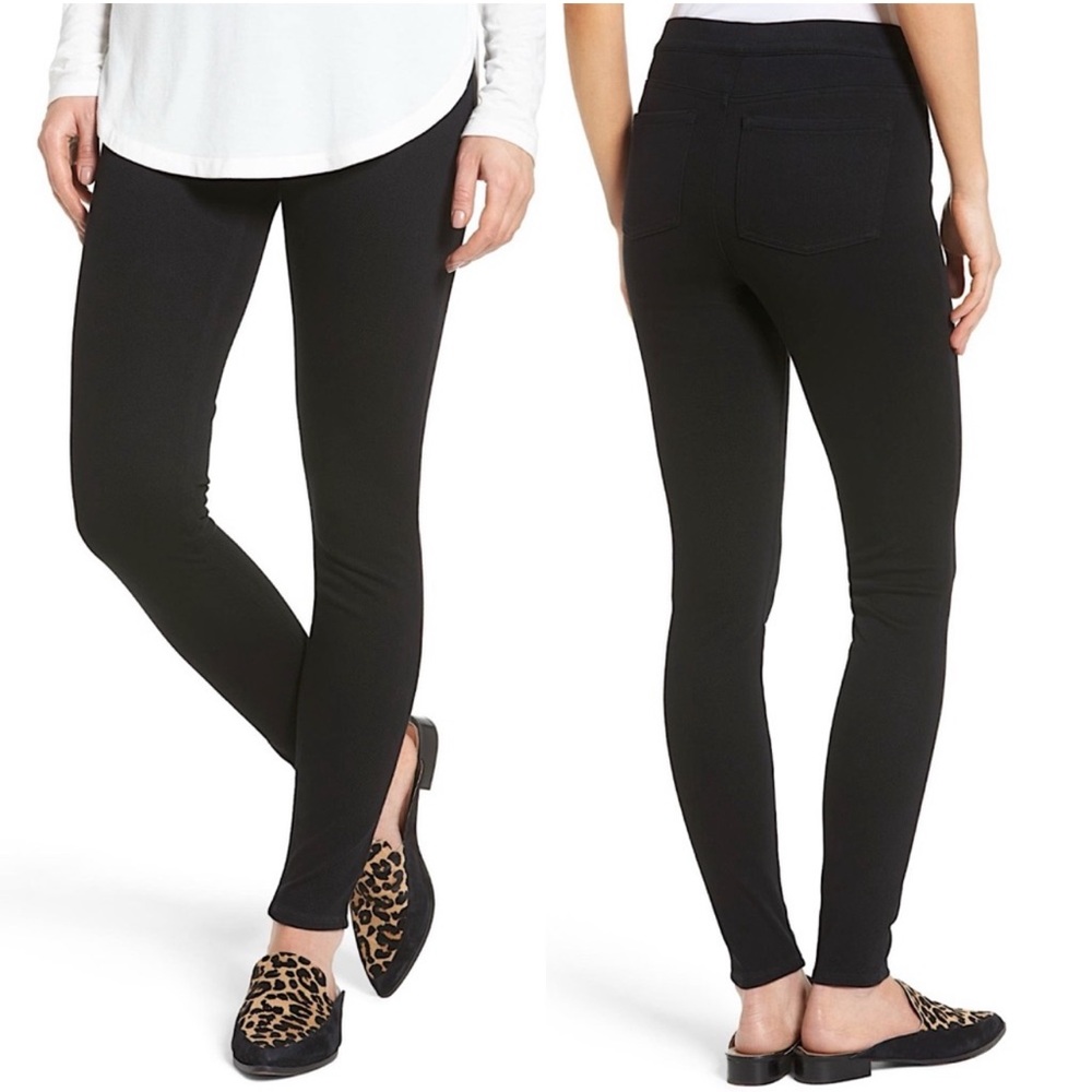 SPANX Jeanish Ankle Leggings Black Knit Style XL